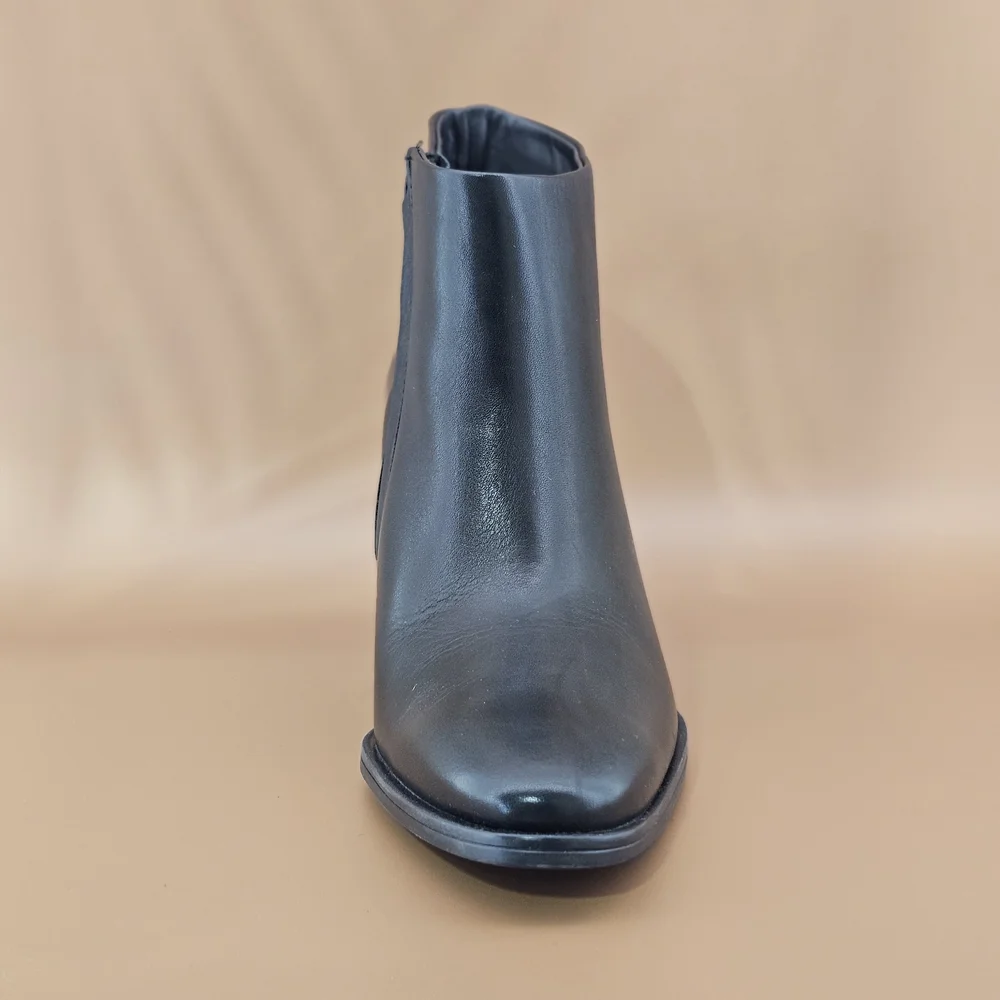 Paul Green Booties Size 8 Black Winn Leather Minimalist Modern Contemporary